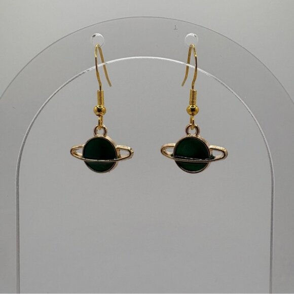Jewelry - New handcrafted 14k Gold Plated “Little Orbit” Earrings 🪐